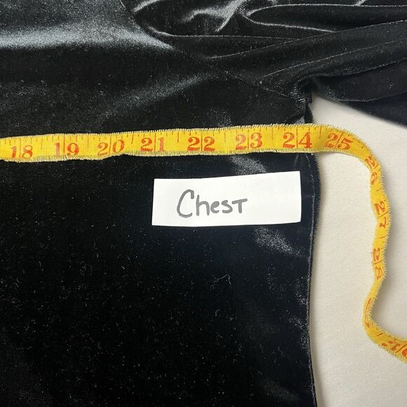 Draper James RSVP Size XXL Black Velvet Short Sleeve Holiday Whimsigoth Top - Picture 7 of 10